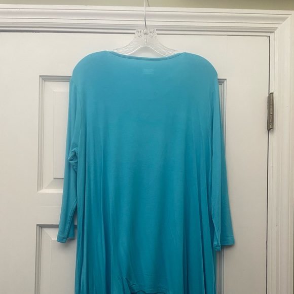 NWOT Luscious Rich Teal Color Tunic Top/ Light Summer Dress 2X - Picture 3 of 3